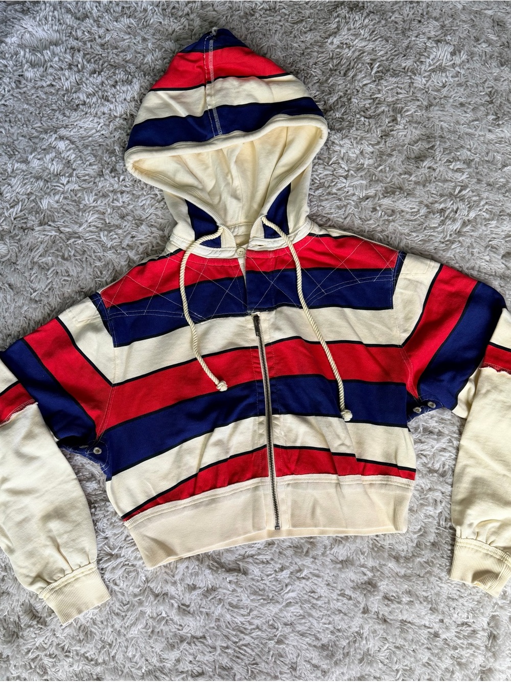 We The Free XS Zip-up Cropped Hoodie